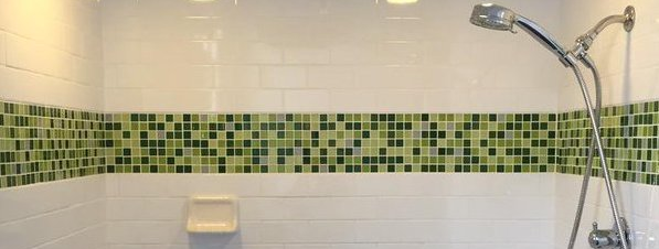 Picture of shower tiles that look like 10x developer git history